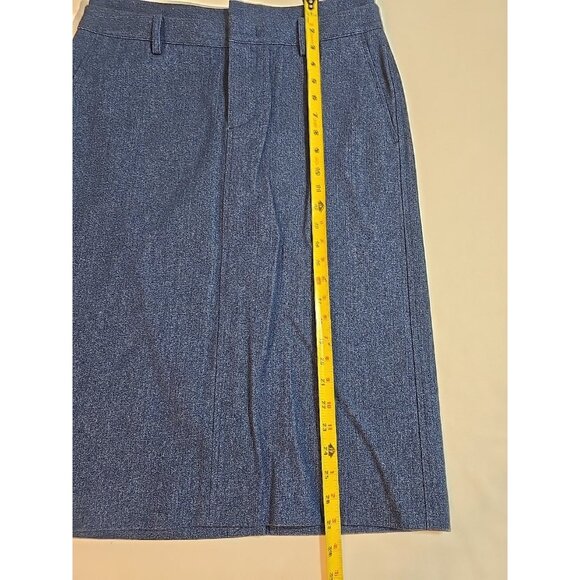 Vince Women denim midi skirt Cotton Fabric made in Italy Pockets Blue Size 8 New - Picture 12 of 13